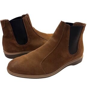Amberjack The Chelsea Mens Honey Suede Leather Boots Size 11.5 Made in Portugal
